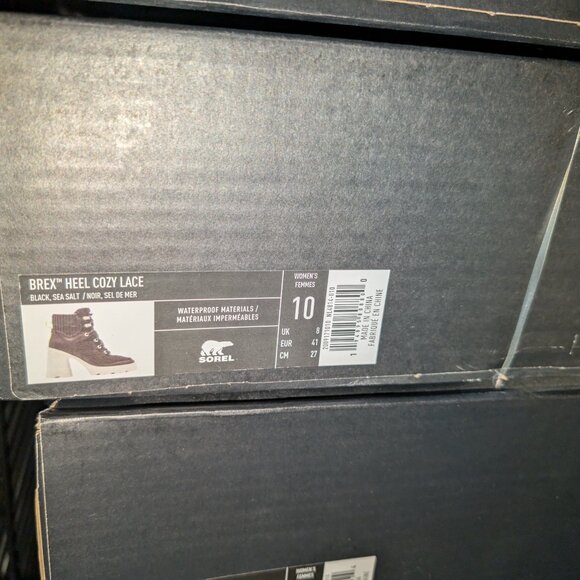 Sorel Brex Heel Women's Waterproof Boots in Black Teddy Fleece Booties Winter - Picture 8 of 8